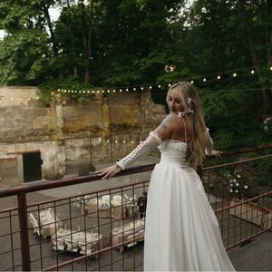 Basque Waist Corset Wedding Dress